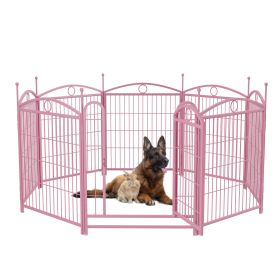 Dog Playpen Indoor 32 inch 8 Panels Metal Dog Pen Pet Dog Fence Outdoor Exercise Pen with Doors
