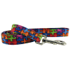 Autism awareness rainbow puzzle dog leash