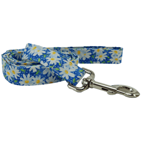 Blue Daisies Dog Leash (size: XS)