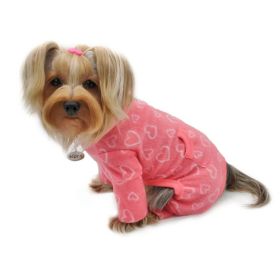 Blush of Love Fleece Turtleneck Pajamas (size: X Small)