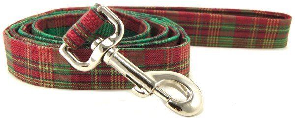 Christmas Plaid Dog Leash (size: XS)