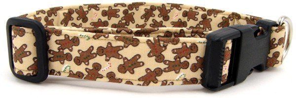 Gingerbread Men Dog Collar (size: XS)