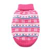 Dog Cable Knit 100% Cotton Sweater    Snowflakes and Hearts Pink