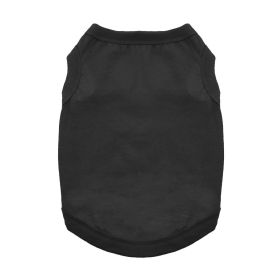 100% Cotton Dog Tanks - Jet Black (Option: X-Small)