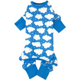 CuddlePup Dog Pajamas - Fluffy Clouds - Blue (Option: X-Small)