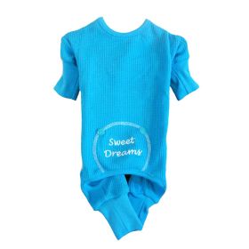 Sweet Dreams Thermal Dog Pajamas - Blue (Option: X-Small)