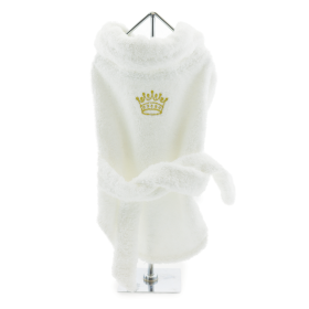 Luxury Dog Bath Robe - Gold Crown (Option: X-Small)