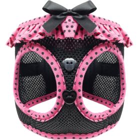American River Choke Free Dog Harness Polka Dot Collection - Hot Pink and Black Polka Dot (Option: X-Small)