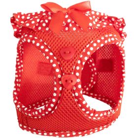 American River Choke Free Dog Harness Polka Dot Collection - Red Polka Dot (Option: X-Small)
