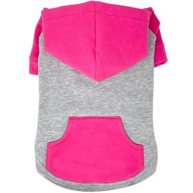 Color-Block Flex Fit Hoodie - Pink on Gray (Option: X-Small)