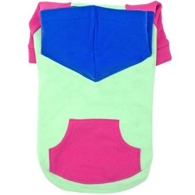 Color-Block Flex Fit Hoodie - Pink on Mint (Option: X-Small)