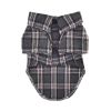 Flannel Dog Shirt - Dark Grey and Pink Plaid