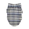 Flannel Dog Shirt - Grey and Blue Plaid