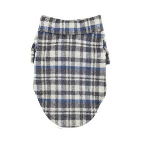 Flannel Dog Shirt - Grey and Blue Plaid (Option: XX-Small)