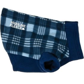 Highline Fleece Dog Coat - Blue Plaid (Option: Size 8)