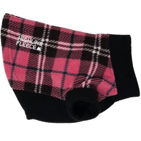 Highline Fleece Dog Coat - Pink and Black Plaid (Option: Size 8)