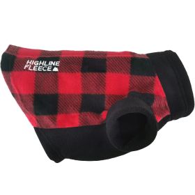 Highline Fleece Dog Coat - Red and Black Plaid (Option: Size 8)
