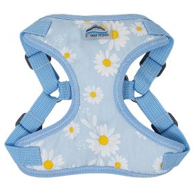 Wrap and Snap Choke Free Dog Harness by Doggie Design - Blue Daisy (Option: X-Small)