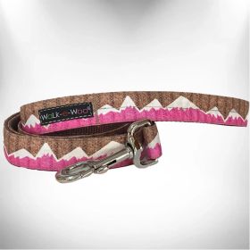 Pink Snowcap mountain dog leash (size: Thin)