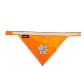Orange Dog Bandana S Size Hi Visibility Reflective Blaze Orange Bandana for Small Pets Safety Accessories for Walking Camping and Off Leash Explo (size: small)