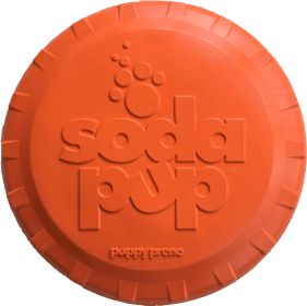 SP Bottle Top Flyer Durable Rubber Retrieving Frisbee (Color: Orange Crush, size: Small Flyer (7 inch))