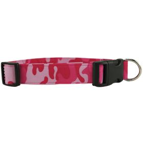 Pink Camo Dog Collar (size: XS)