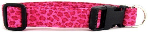 Pink Leopard Spots Dog Collar (size: XS)