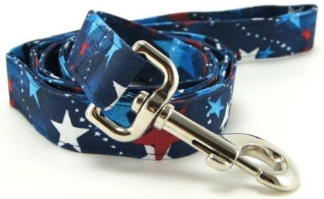 Red White & Blue Shooting Stars Dog Leash (size: XS)
