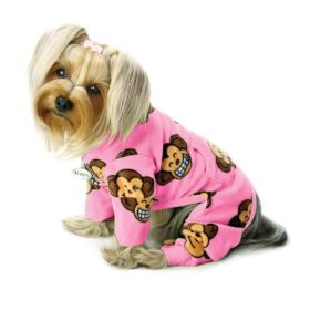 Silly Monkey Fleece Turtleneck Pajamas - Pink (size: XS)