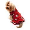 Silly Monkey Front Sleeveless Fleece Pajamas - Burgundy
