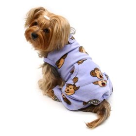 Silly Monkey Front Sleeveless Fleece Pajamas - Lavender (size: XS)