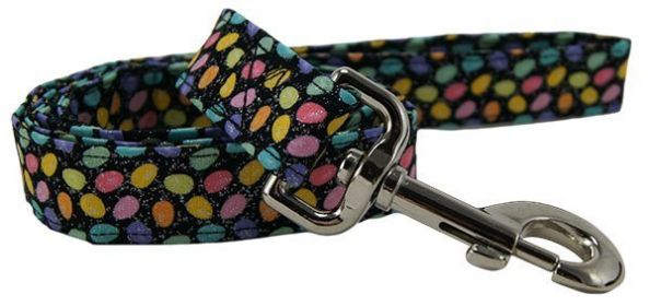 Tiny Black Jelly Beans Dog Leash (size: XS)